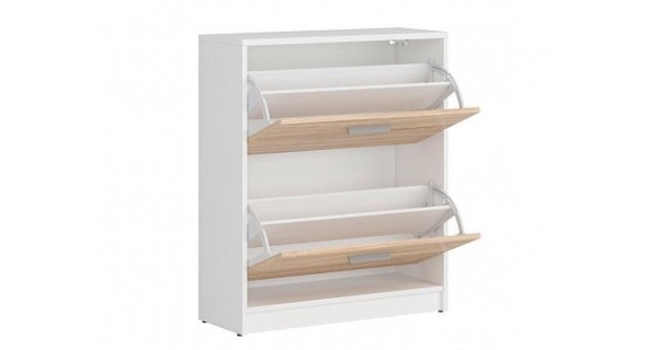 MARIONET botník se dvěma výklopy, bílá/dub sonoma, 5 let záruka