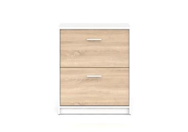 MARIONET botník se dvěma výklopy, bílá/dub sonoma
