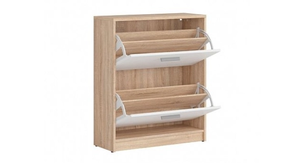 MARIONET botník se dvěma výklopy, dub sonoma/bílá, 5 let záruka