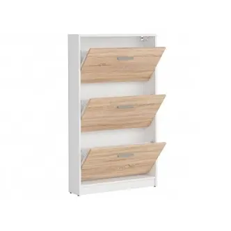 MARIONET botník se třemi výklopy, bílá/dub sonoma