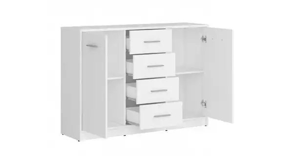 MARIONET kombinovaná komoda, bílá, 5 let záruka