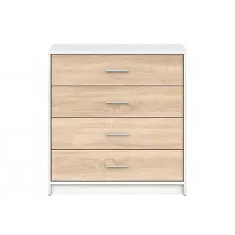 MARIONET šuplíková komoda, bílá/dub sonoma