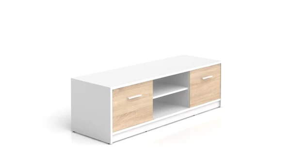 MARIONET televizní stolek, bílá/dub sonoma