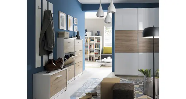 MARIONET věšák se třemi závěsy, bílá