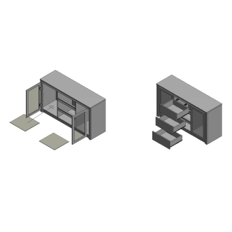 MARLETT komoda 2D, dub lefkas tmavý