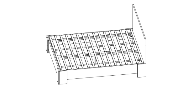 MARLETT ložnice se zrcadly, dub lefkas tmavý