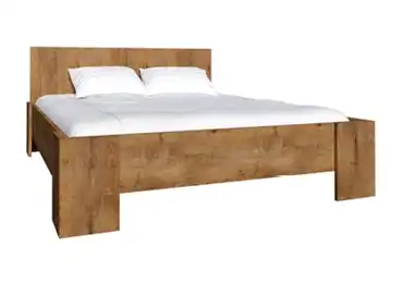 MARLETT postel 160x200 cm, dub lefkas tmavý