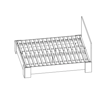 MARLETT postel 160x200 cm, dub lefkas tmavý