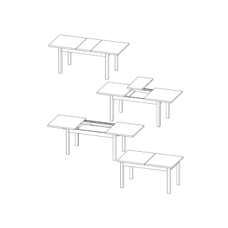 MARLETT rozkládací jídelní stůl, dub lefkas tmavý