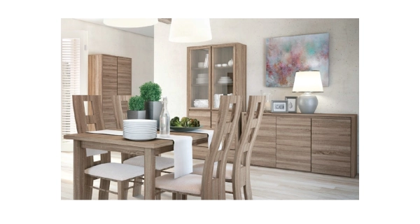 MARLETT rozkládací jídelní stůl, dub lefkas tmavý