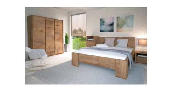 MARLETT skříň 3D, dub lefkas tmavý