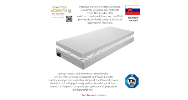 Matrace ZELT, pěnová, 150 x 90 cm