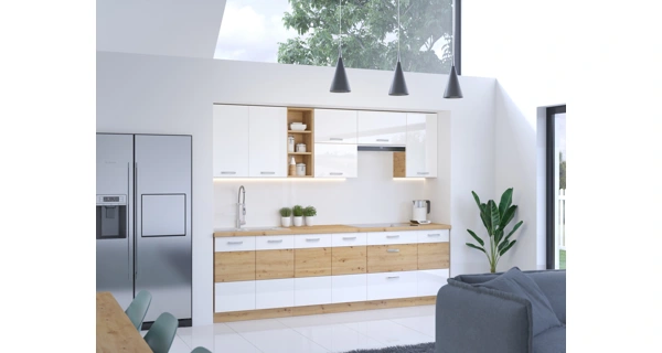 MEADOW, dvířka na myčku ZM 570x446, dvířka: bílý lesk, dub artisan