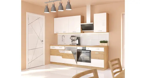 MEADOW, dvířka na myčku ZM 570x596, dvířka: bílý lesk, dub artisan