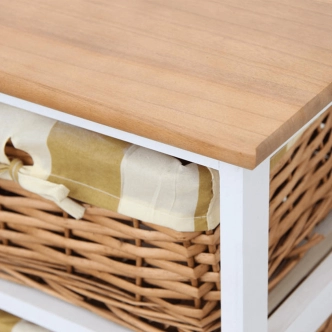 MELIVON 1, komoda, bílá/medová