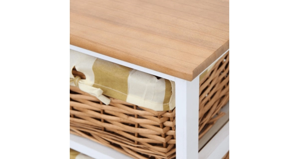 MELIVON 1, komoda, bílá/medová