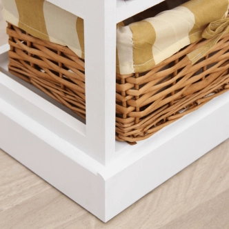 MELIVON 1, komoda, bílá/medová