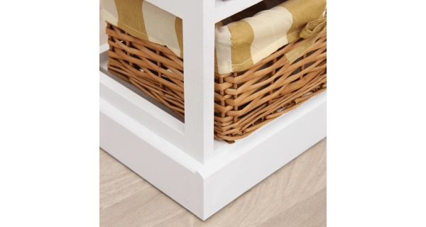 MELIVON 1, komoda, bílá/medová