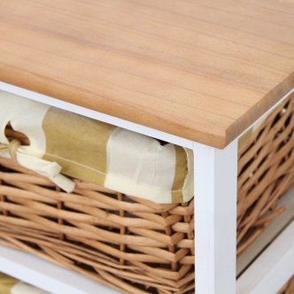 MELIVON 2, komoda, bílá/medová