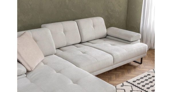 Menší rohová sedačka BRRESO, levá, béžová