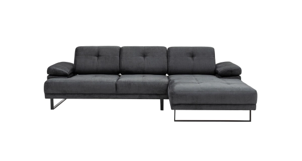 Menší rohová sedačka BRRESO, pravá, antracit