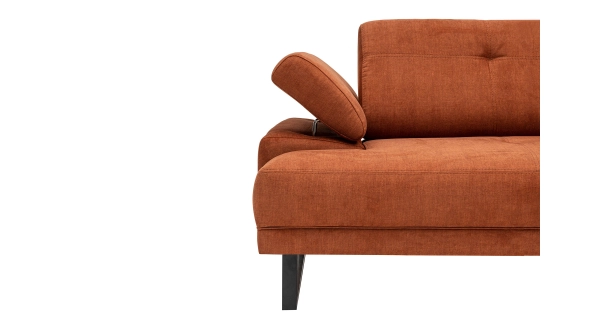 Menší rohová sedačka BRRESO, pravá, oranžová