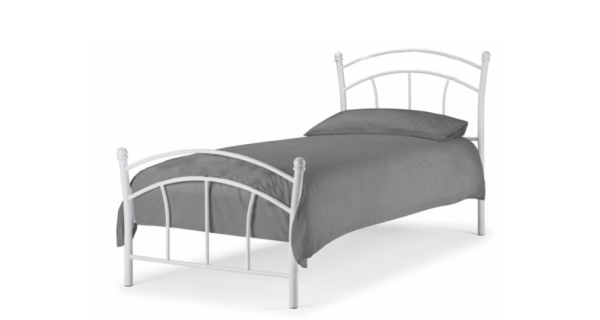 MERT kovová postel s roštem 90x200 cm, bílá