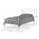 MERT kovová postel s roštem 90x200 cm, bílá