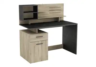 MILICIA psací stůl, dub kronberg/asfalt