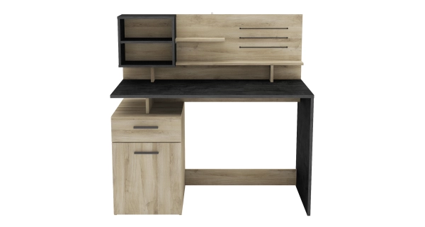 MILICIA psací stůl, dub kronberg/asfalt