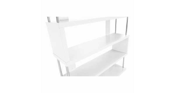 MIRAM regál, bílá/chrom