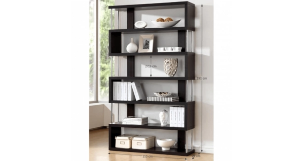 MIRAM regál, černá/chrom