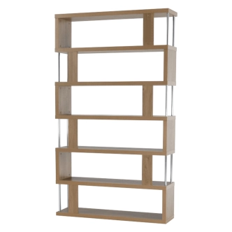 MIRAM regál, dub/chrom