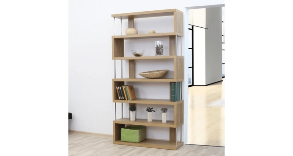 MIRAM regál, dub/chrom