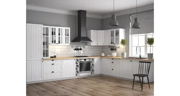 MISAEL dolní dřezová skříňka D60Z-L levá, korpus bílý, dvířka borovice andersen