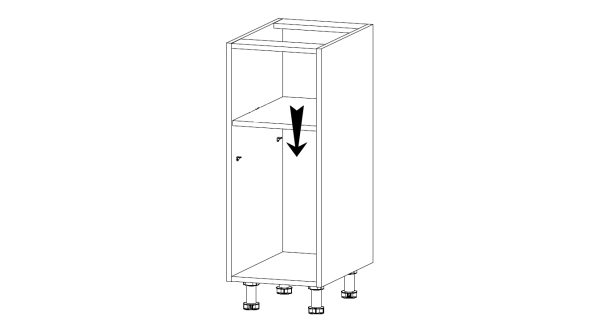 MISAEL dolní skříňka D30 levá, korpus bílý, dvířka borovice andersen
