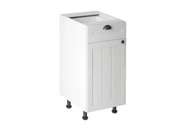 MISAEL dolní skříňka D40S1 levá, korpus bílý, dvířka borovice andersen