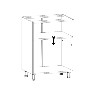 MISAEL dolní skříňka D60, korpus bílý, dvířka borovice andersen