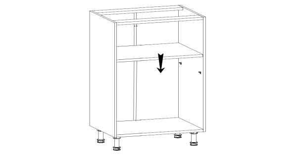 MISAEL dolní skříňka D60, korpus bílý, dvířka borovice andersen