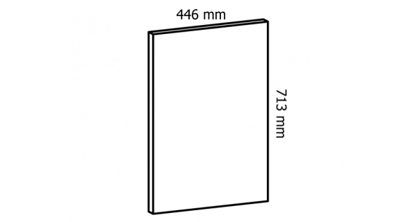 MISAEL dvířka k myčce 45 se skrytým panelem, borovice andersen