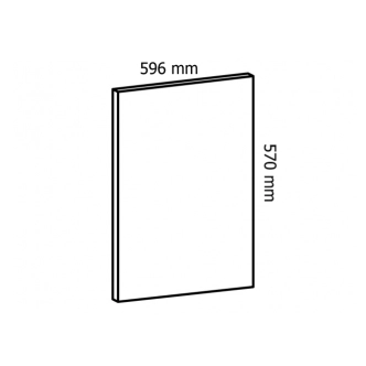 MISAEL dvířka k myčce 60 s odkrytým panelem, borovice andersen