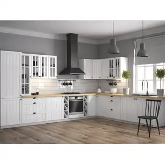 MISAEL horní skříňka G30 levá, korpus bílý, dvířka borovice andersen