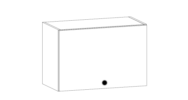 MISAEL horní skříňka G60K, korpus bílý, dvířka borovice andersen