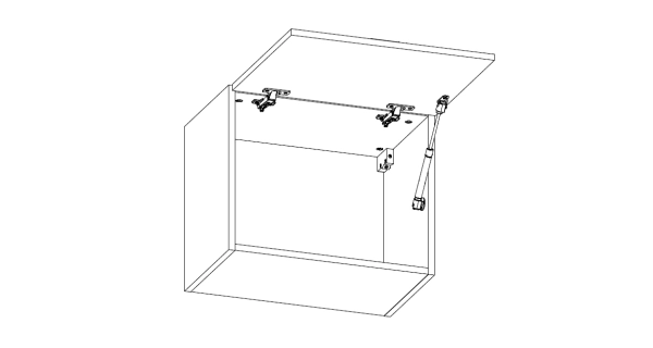 MISAEL horní skříňka G60KN, korpus bílý, dvířka borovice andersen
