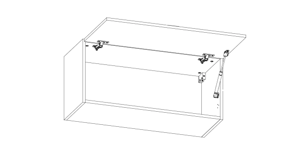 MISAEL horní vitrína G80KS, korpus bílý, dvířka borovice andersen