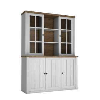 MISAEL komoda 3D, borovice andersen/dub lefkas