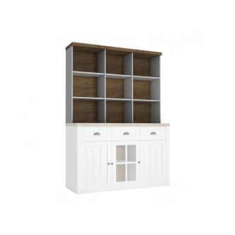 MISAEL nástavec na komodu, borovice andersen/dub lefkas