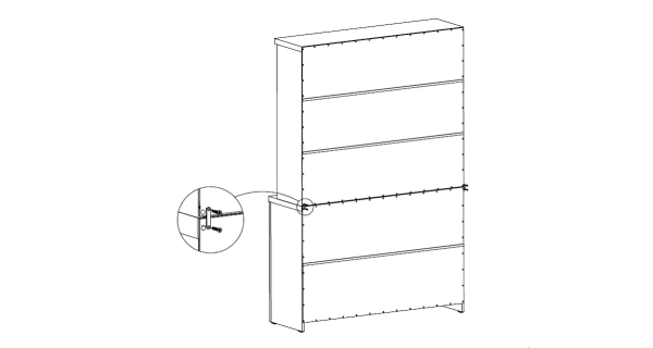 MISAEL nástavec na komodu, borovice andersen/dub lefkas