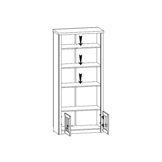 MISAEL regál 1, borovice andersen/dub lefkas