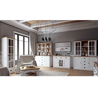 MISAEL regál 1, borovice andersen/dub lefkas